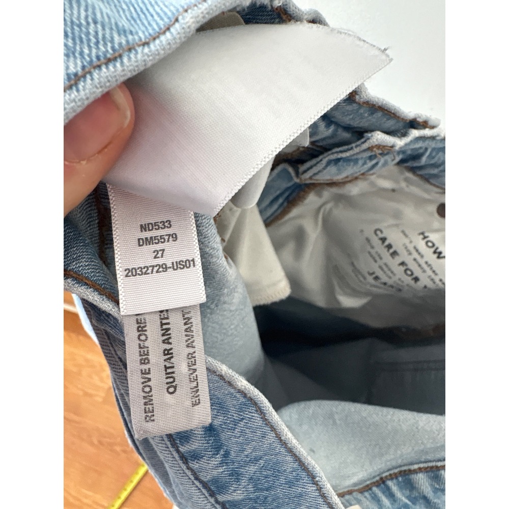 Madewell Balloon Jeans Light Wash Denim High Rise Waist Size 27 - Picture 5 of 9